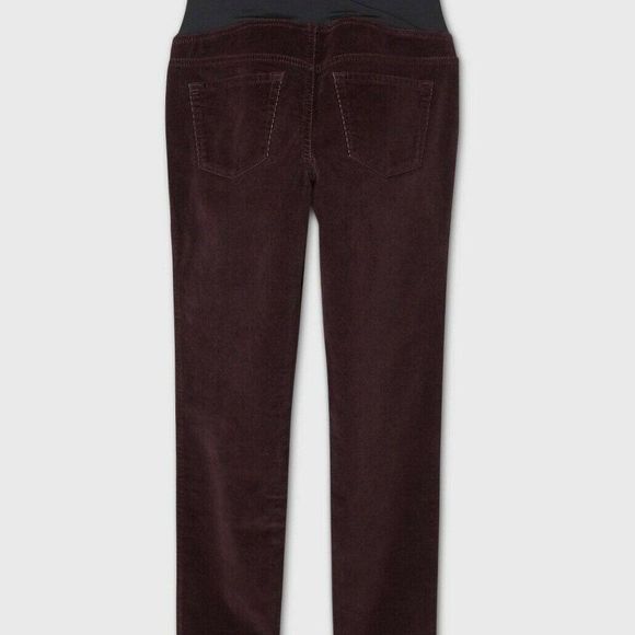 Isabel Maternity Corduroy Pants Burgundy Select Sz - Picture 3 of 4